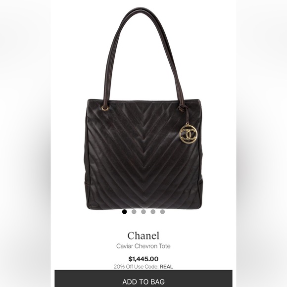 Sold Final clearance Vintage Chanel tote bag Chevron quilted - Picture 16 of 16
